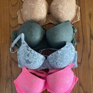 4 Aerie Sunnie Demi Push Up Bra Size 36C